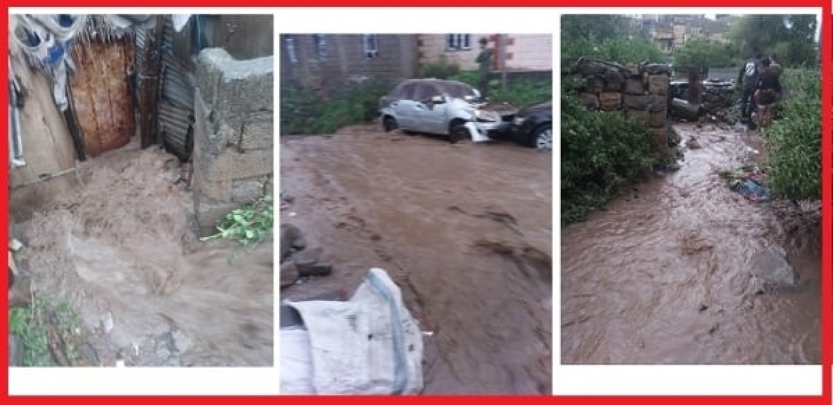 سيول الأمطار تلحق أضرارًا كبيرة بممتلكات المواطنين والأراضي الزراعية في إب