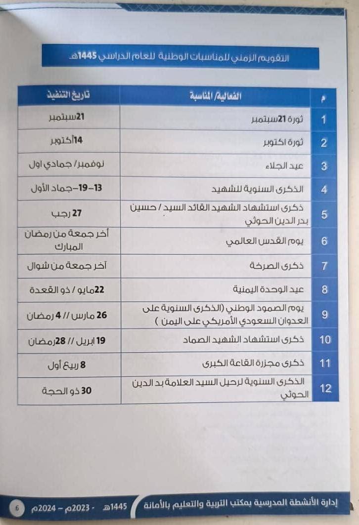 جماعة الحوثي تحذف ذكرى "ثورة 26 سبتمبر" من التقويم الزمني للمناسبات الوطنية